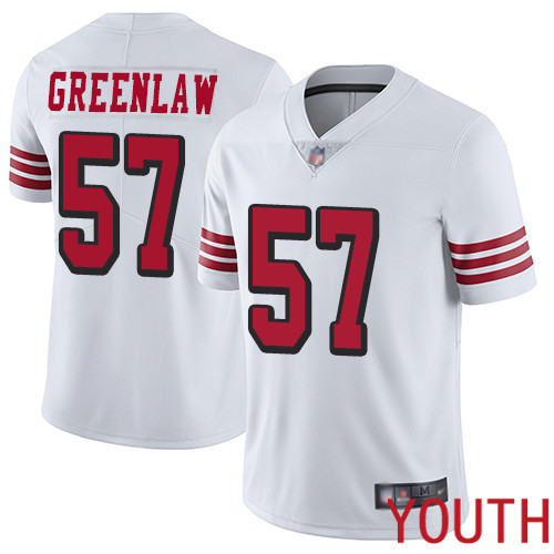 San Francisco 49ers Limited White Youth Dre Greenlaw NFL Jersey 57 Rush Vapor Untouchable